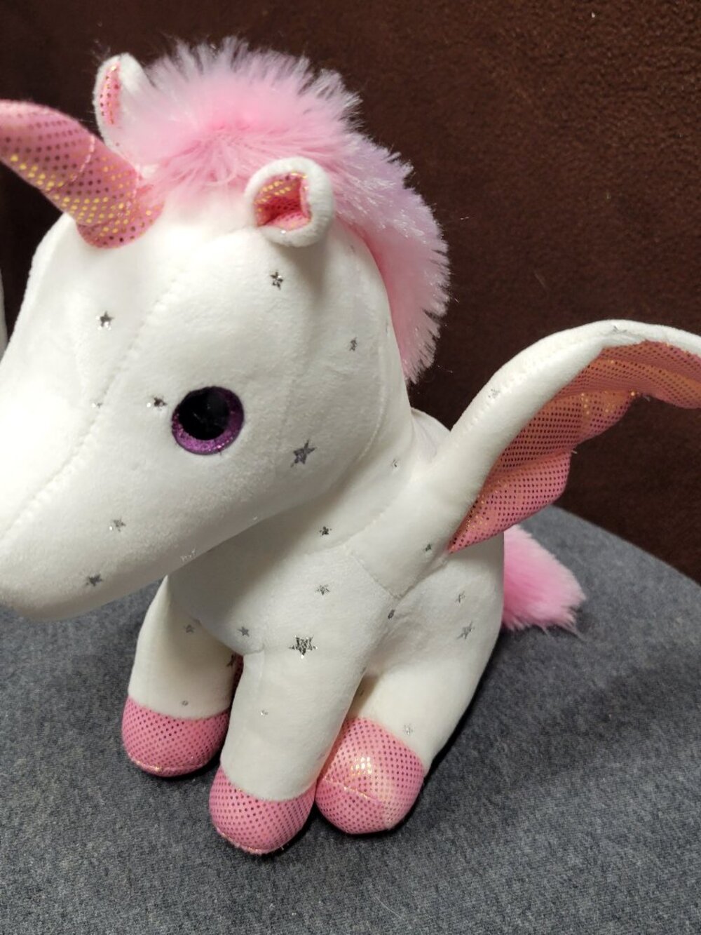 Dee Dee Collection or similar brand unicorn plush white and pink
